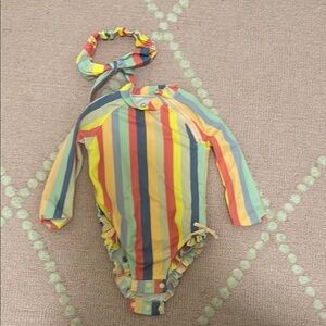 Colorful Striped Baby Swimsuit